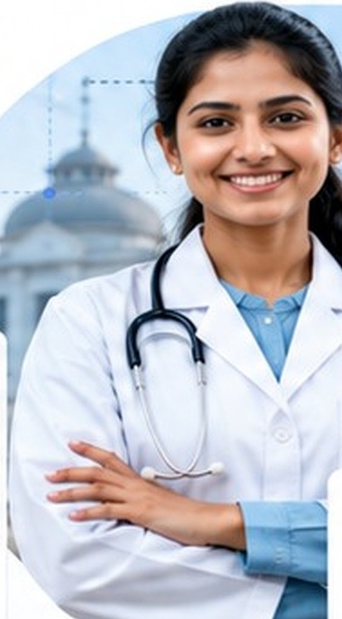 Medical professional in a clinical setting
